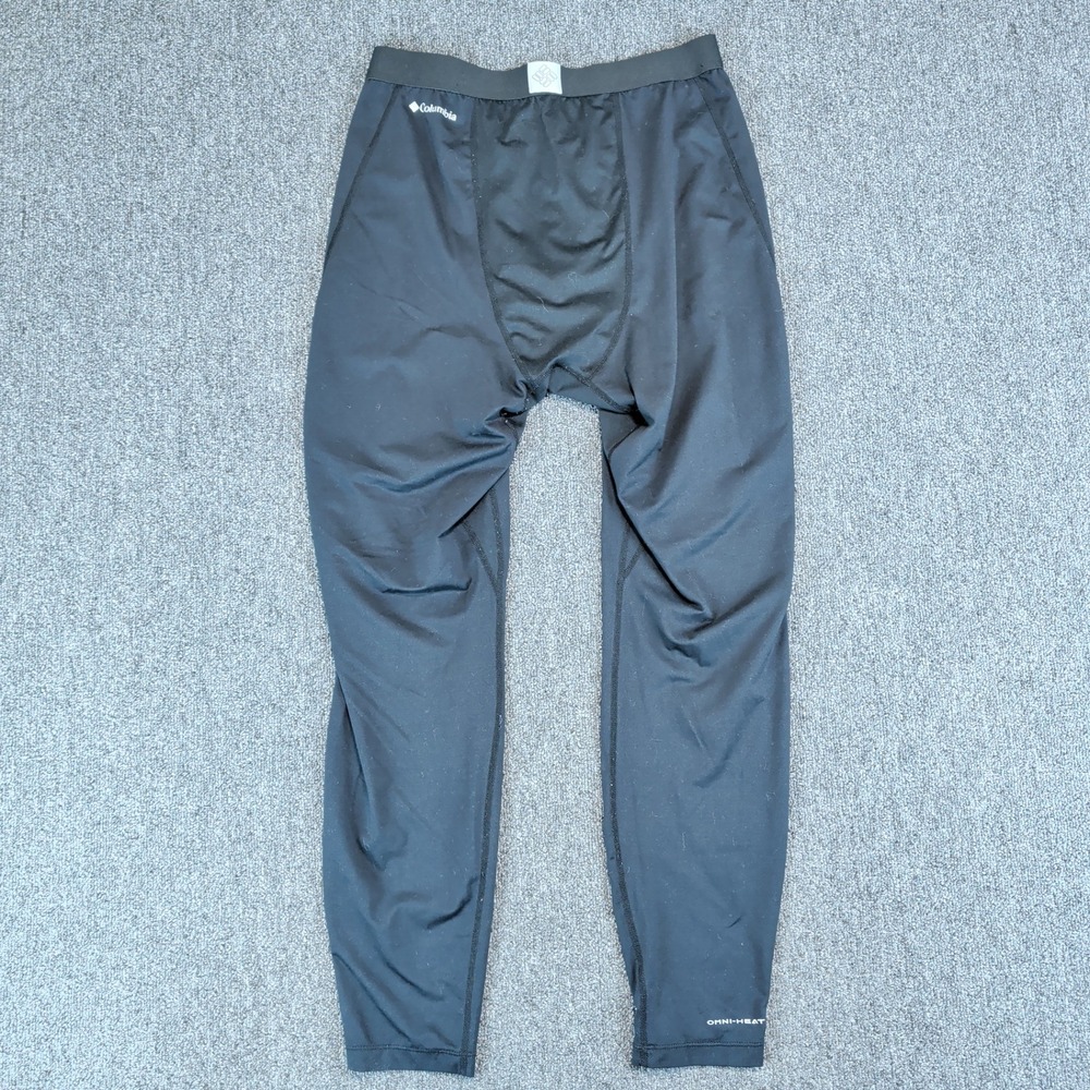 Columbia Gorpcore Omni-Heat Base Layer Tights Mens Large Black Thermal Leggings - Picture 6 of 12
